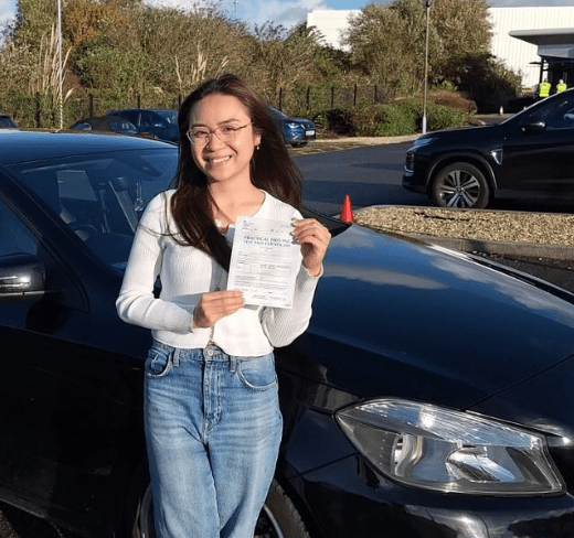 image of a recent passer with intensive driving school uk 